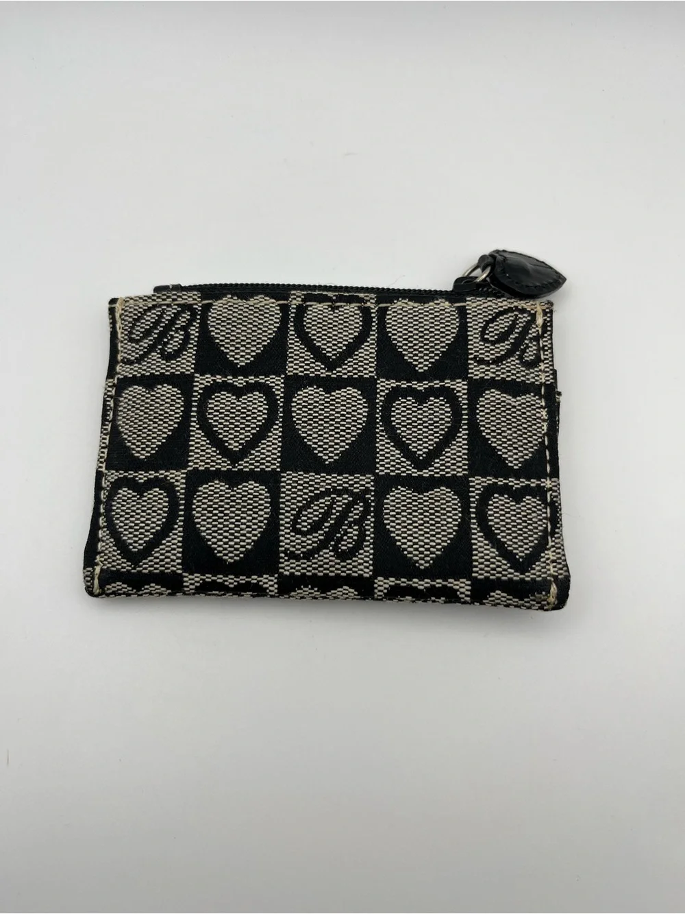Vintage Brighton Black and Cream Heart Pattern Card Wallet
